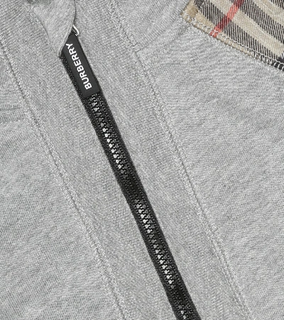 Shop Burberry Baby Cotton-jersey Hoodie In Grey