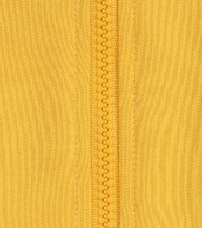 Shop Fendi Jersey Track Jacket In Yellow