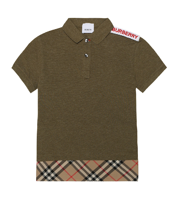 burberry polo kids green