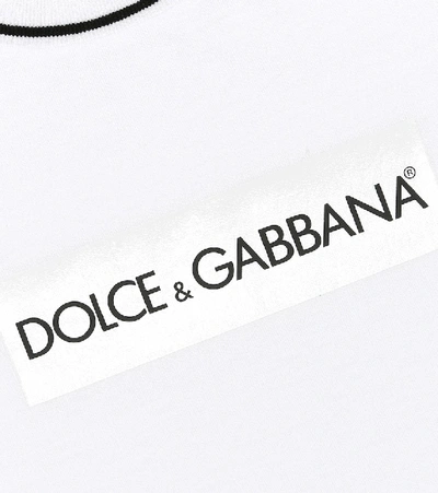 Shop Dolce & Gabbana Logo Cotton-jersey T-shirt In White