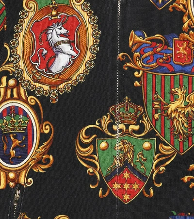 Shop Dolce & Gabbana Printed Cotton-jersey Track Jacket In Black