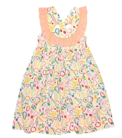 Shop Stella Mccartney Printed Cotton Dress In Multicoloured