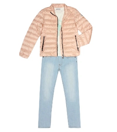 Shop Moncler Kakura Quilted Down Jacket In Pink