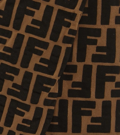 Shop Fendi Ff Printed Tights In Brown