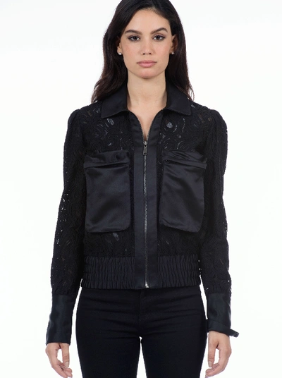 Shop Robert Graham Leandra Lace Jacket In Black
