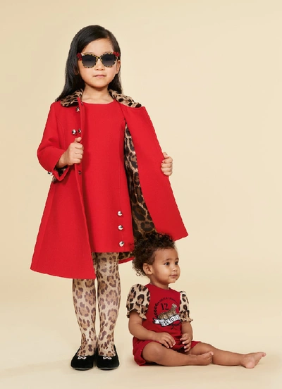 Shop Dolce & Gabbana Wool-blend Coat In Red