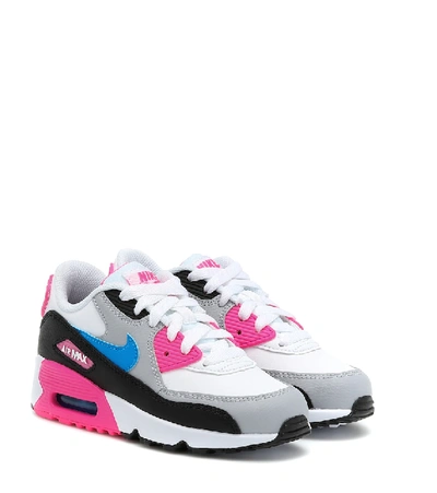 Shop Nike Air Max 90 Leather Sneakers In Multicoloured