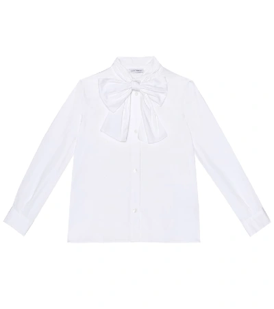 Shop Dolce & Gabbana Stretch-cotton Shirt In White