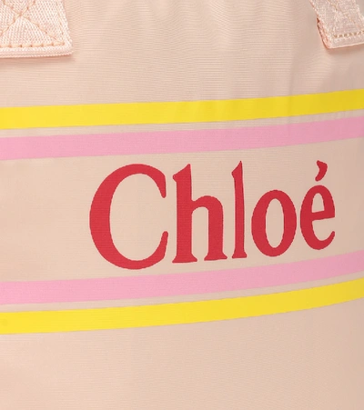 Shop Chloé Logo Backpack In Pink