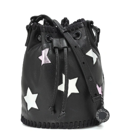 Shop Stella Mccartney Embellished Bucket Bag In Black