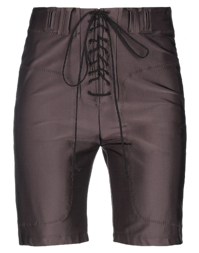 Shop Ben Taverniti Unravel Project Woman Shorts & Bermuda Shorts Cocoa Size M Viscose, Elastane In Brown