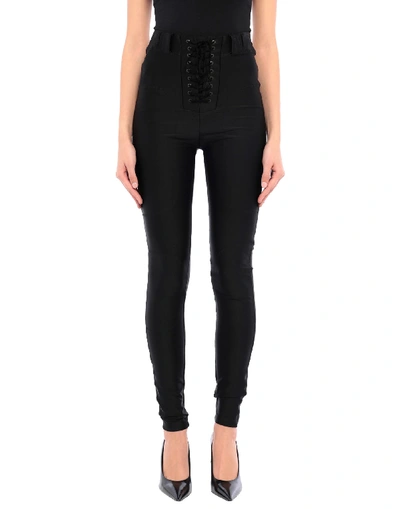 Shop Ben Taverniti Unravel Project Woman Pants Black Size Xs Viscose, Elastane, Cotton, Acrylic, Acetate