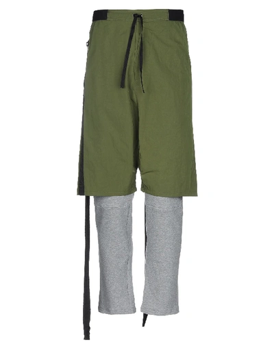Shop Ben Taverniti Unravel Project Man Pants Military Green Size S Polyamide, Cotton