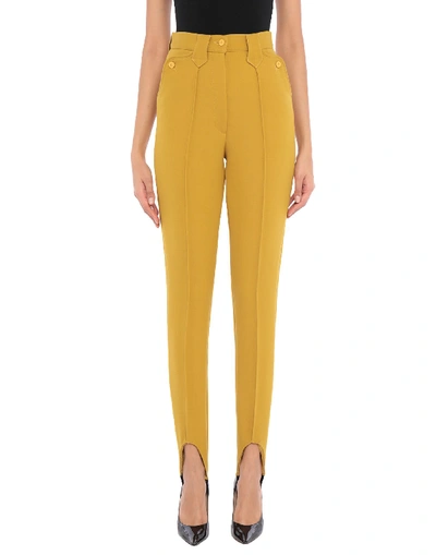 Shop Dondup Woman Pants Ocher Size 6 Polyester, Wool, Elastane In Yellow