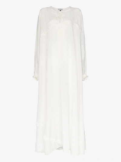 Shop Masterpeace V-neck Maxi Dress In White