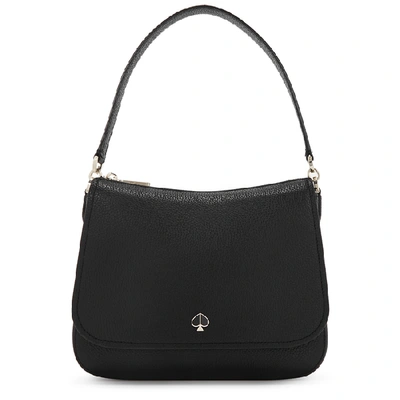 Shop Kate Spade Polly Medium Black Leather Shoulder Bag
