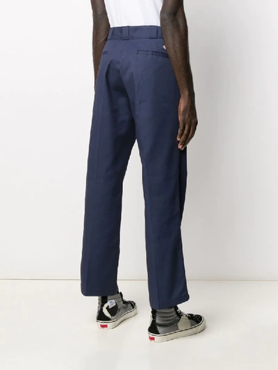Shop Dickies Construct Straight-leg Tailored Trousers In Blue