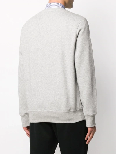 Shop Alexander Mcqueen Embroidered Motif Sweatshirt In Grey
