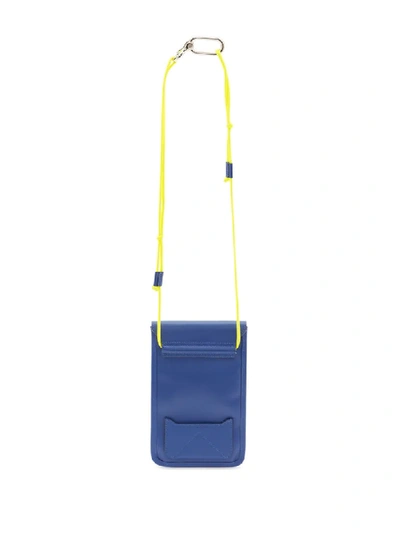 Shop Jw Anderson Pulley Logo Patch Pouch In Blue