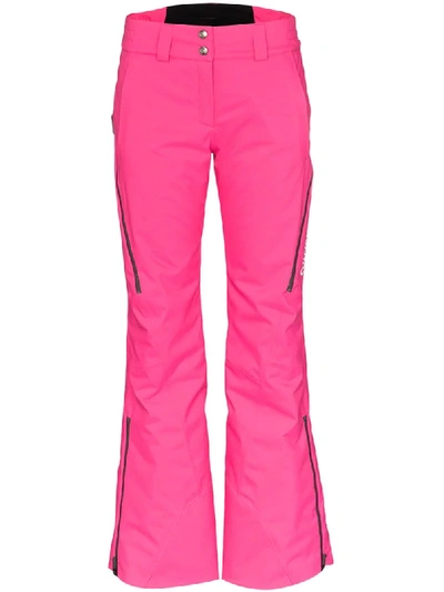 Shop Colmar Mid-rise Flared Ski Trousers In Pink