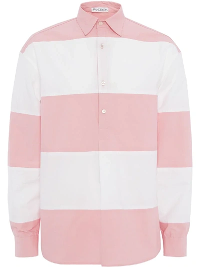 Shop Jw Anderson Oversized Panelled Shirt In White