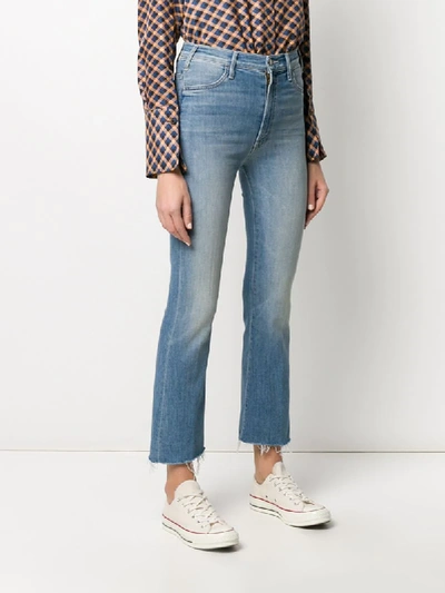 Shop Mother High Rise Bootcut Jeans In Blue