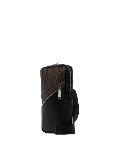Shop Fendi Ff Motif Panelled Backpack In Black