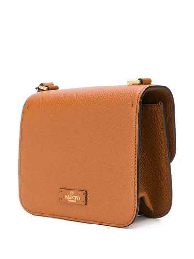 Shop Valentino Small Vsling Shoulder Bag In Brown