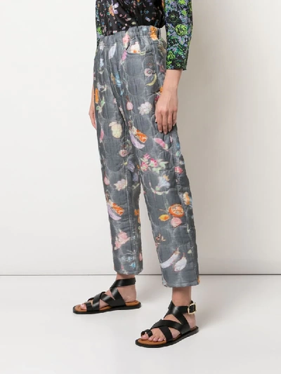 Shop Anntian Easy High Rise Trousers In Grey