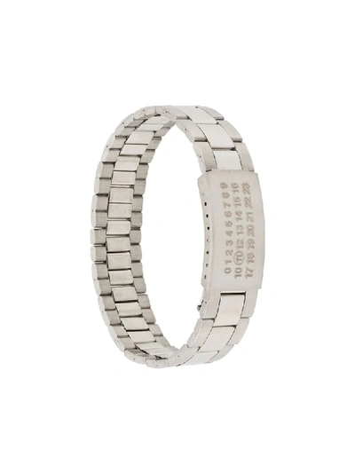 Maison Margiela 11 Number Chain Link Bracelet In Silver | ModeSens