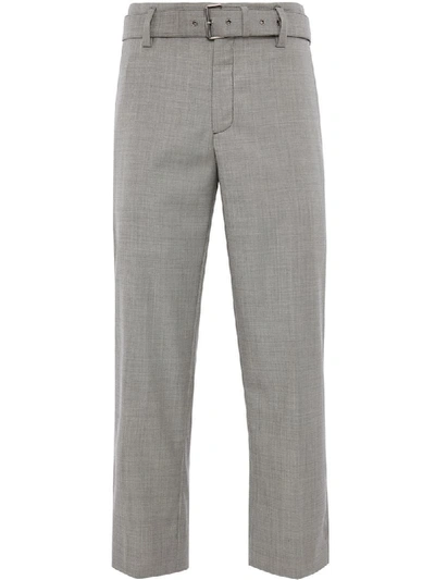 Shop Jw Anderson Belted Tailored Trousers In Grey