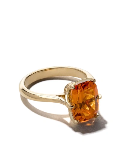 Shop Fairfax & Roberts 18kt Gold Mini Princess Ring In Orange