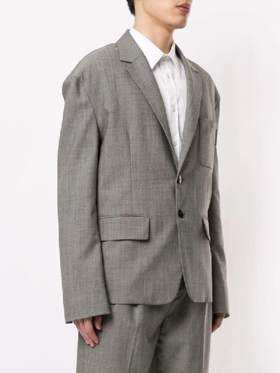 Shop Alexander Wang Tailored Twill Blazer In Grey