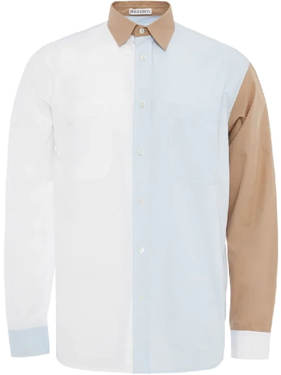 Shop Jw Anderson Panelled Colour-block Shirt In Blue