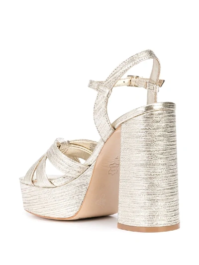 Shop Alice And Olivia Veren Platform Sandals In Gold