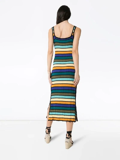 Shop Solid & Striped Striped Ribbed Knit Dress In Black
