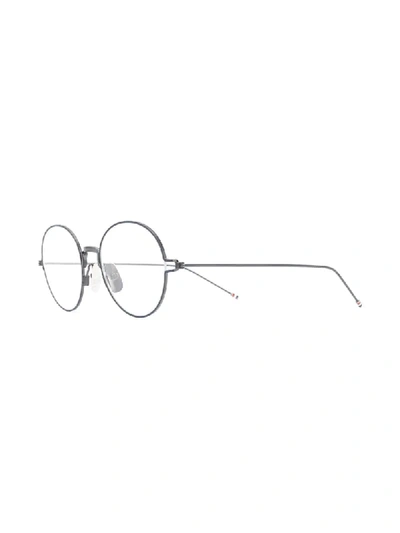 Shop Thom Browne Round Frame Glasses In Black