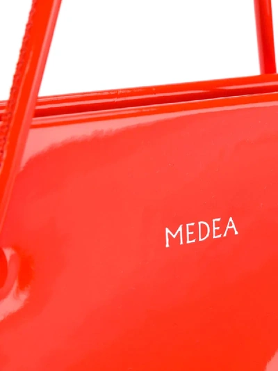 Shop Medea Hanna Logo Tote Bag In Orange