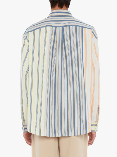Shop Jw Anderson Oversized Striped Shirt In Blue