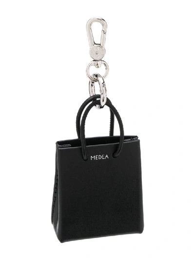 Shop Medea Shopping Bag Keyring In Black