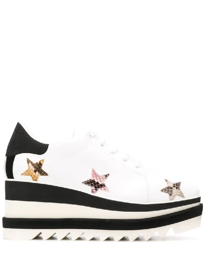 Shop Stella Mccartney Elyse Star Platform Sneakers In White