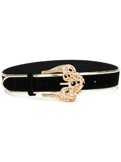 Shop Pinko Baroque Buckle Belt In Black