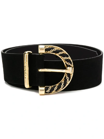Shop Pinko Chain-detail Buckle Belt In Black
