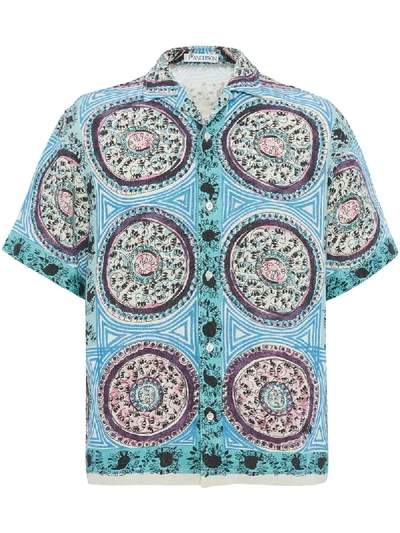 Shop Jw Anderson Mystic Paisley Printed Shirt In Blue