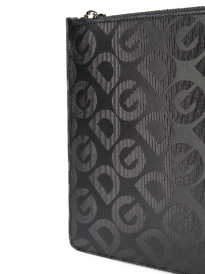 Shop Dolce & Gabbana Dg Mania Zipped Clutch In Black