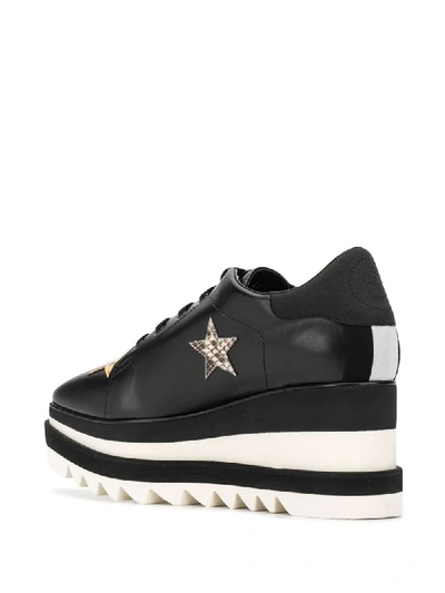 Shop Stella Mccartney Elyse Star Platform Sneakers In Black