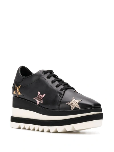Shop Stella Mccartney Elyse Star Platform Sneakers In Black