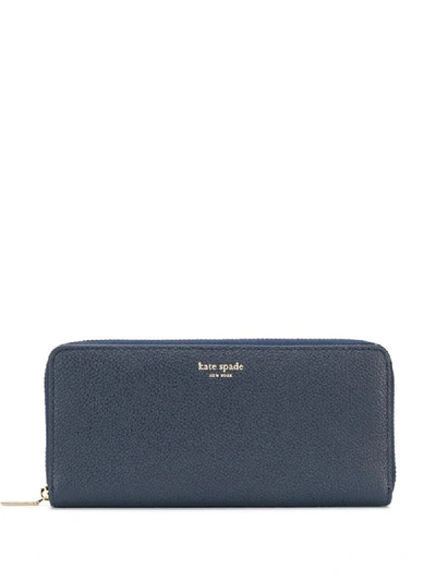 Shop Kate Spade Logo Wallet In Blue