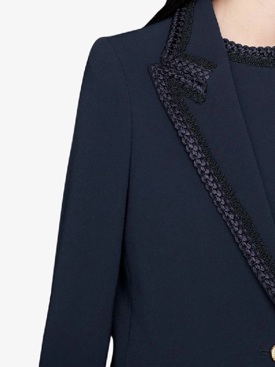 Shop Gucci Single-breasted Jacket In Blue