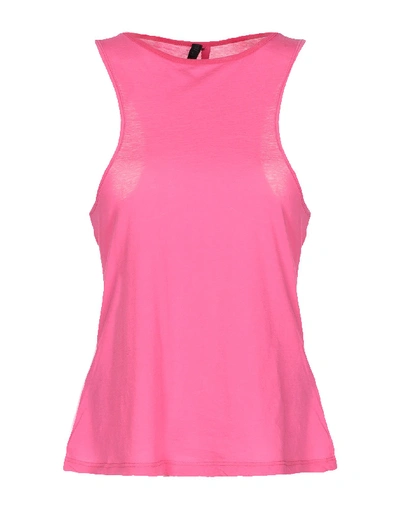 Ben Taverniti Unravel Project Woman Tank Top Fuchsia Size L Cotton In Pink